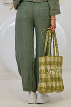 Leinenhose, khaki