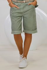 Shorts mit elastischem Bund, khaki