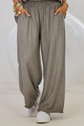 Luftige Hose mit weiten Beinen, schlamm