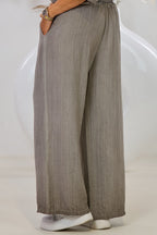Luftige Hose mit weiten Beinen, schlamm