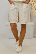 Shorts mit Muschel-Print, beige-taupe