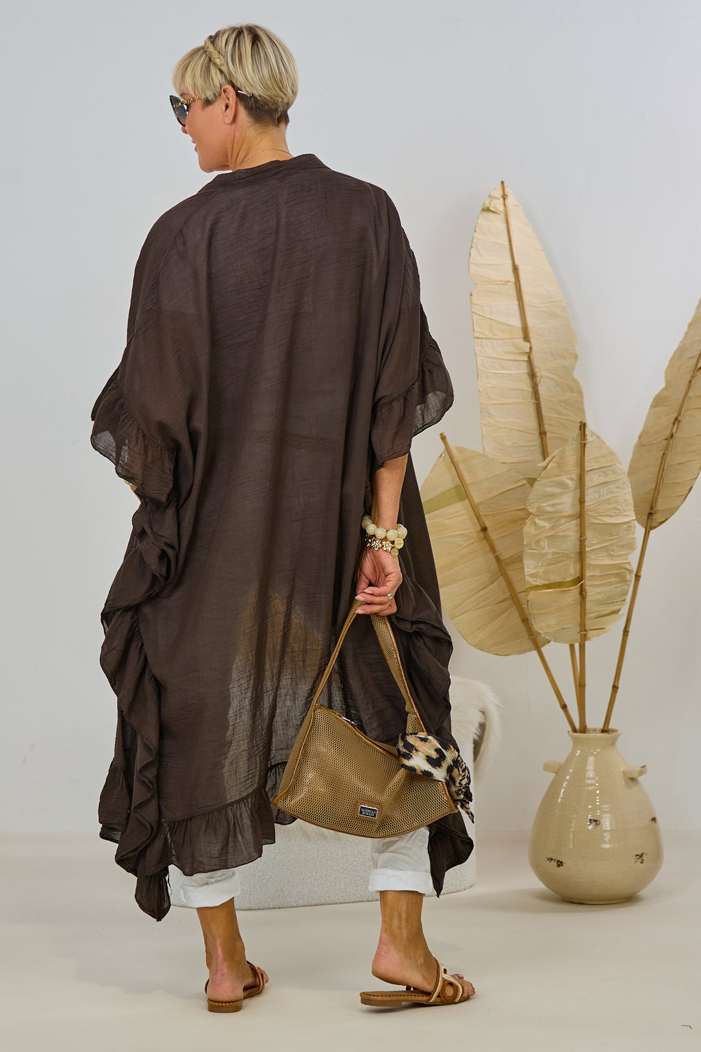 Leichte Sommer-Longjacke, braun