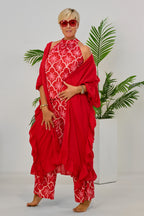 Leichte Sommer-Longjacke, rot