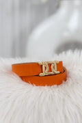 Schmaler Gürtel mit stylischer Schnalle, orange