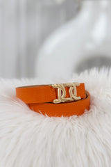 Schmaler Gürtel mit stylischer Schnalle, orange