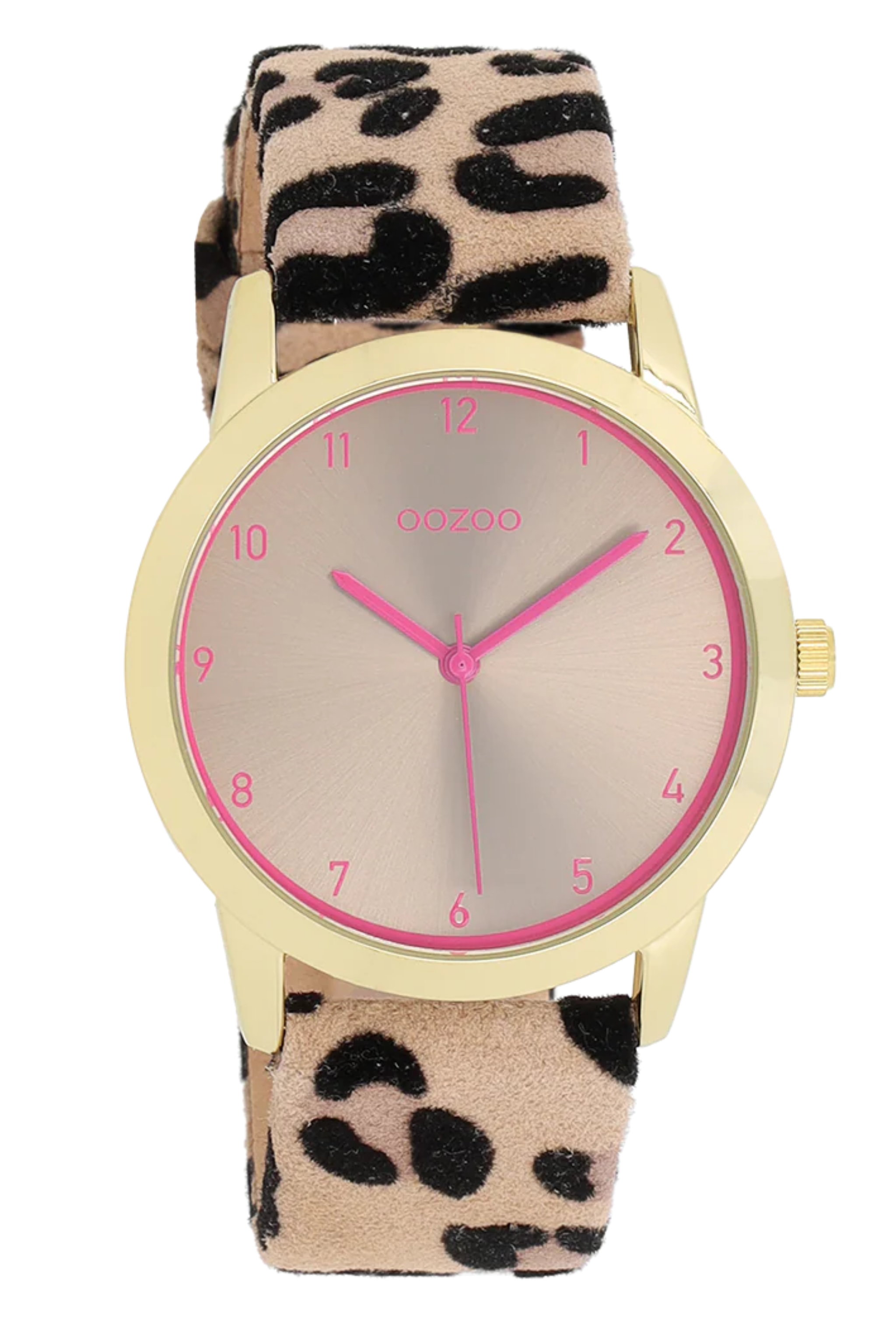 OOZOO Uhr, gold-pink-leo