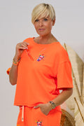 kurzarm Sweaty "LOVE HEAT", neon orange