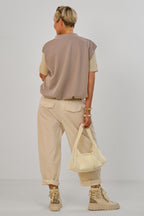 Cozy Weste im Balloon-Style, taupe