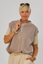 Cozy Weste im Balloon-Style, taupe