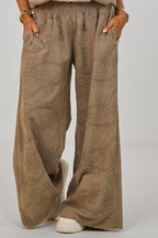 Hosenrock mit gesmoktem Bund, taupe