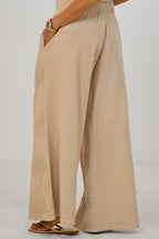 Hosenrock mit gesmoktem Bund, beige