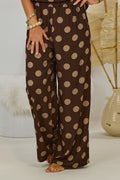 Sommerhose mir Punkten, braun-taupe