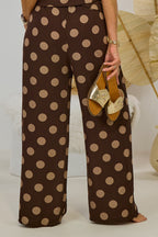 Sommerhose mir Punkten, braun-taupe