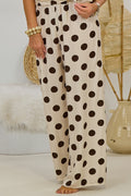 Sommerhose mir Punkten, creme-braun