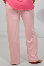 Cozy Hose mit elastischem Bund, rosa