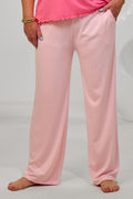Cozy Hose mit elastischem Bund, rosa
