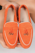 Sommerliche Slipper, orange