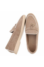 Sommerliche Slipper, taupe