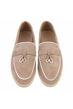 Sommerliche Slipper, taupe