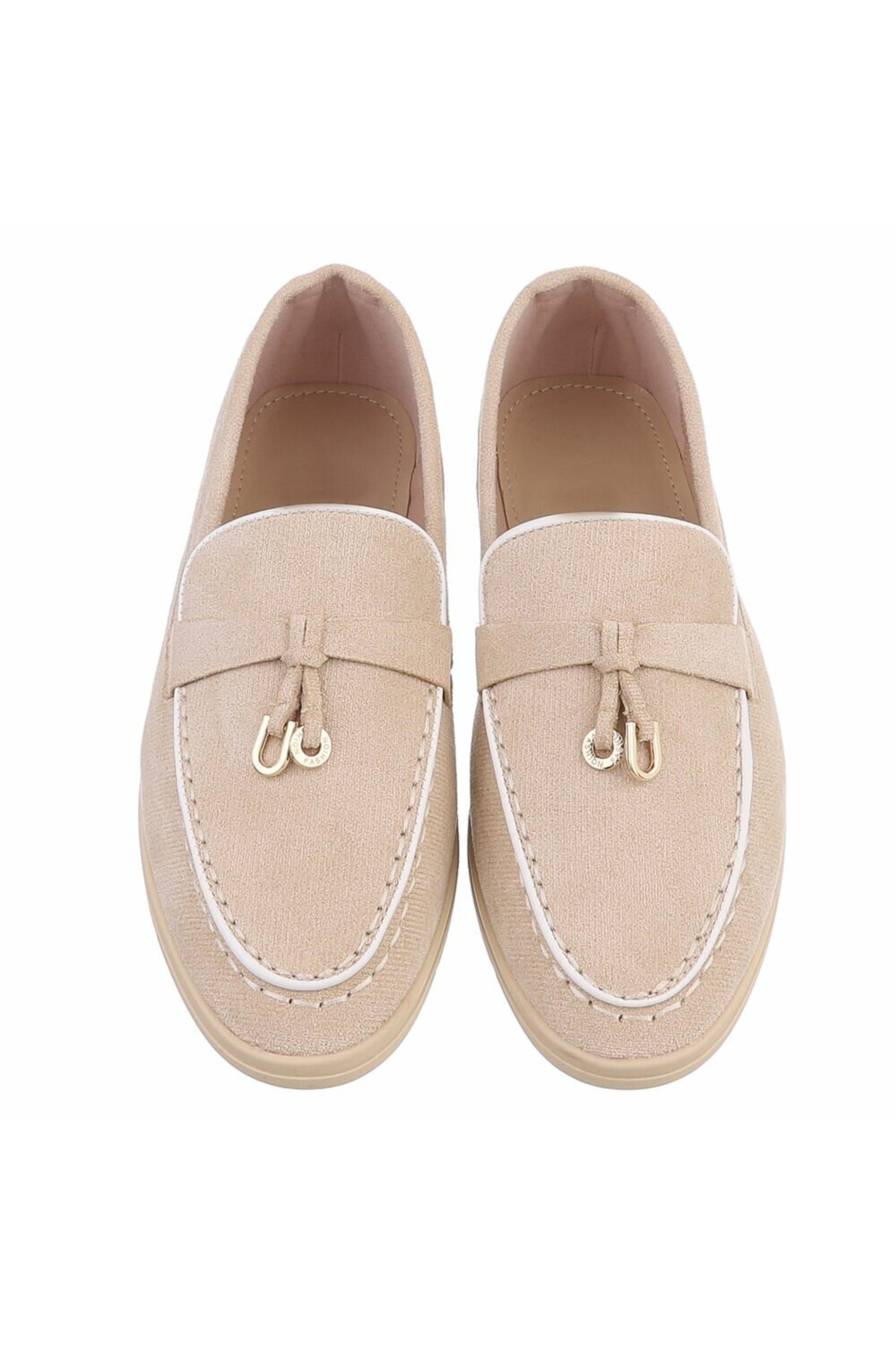Sommerliche Slipper, beige