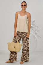 Top mit besonderem Rückenausschnitt, klein, beige