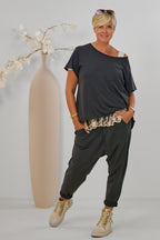 Sweat Baggy Hose, anthrazit