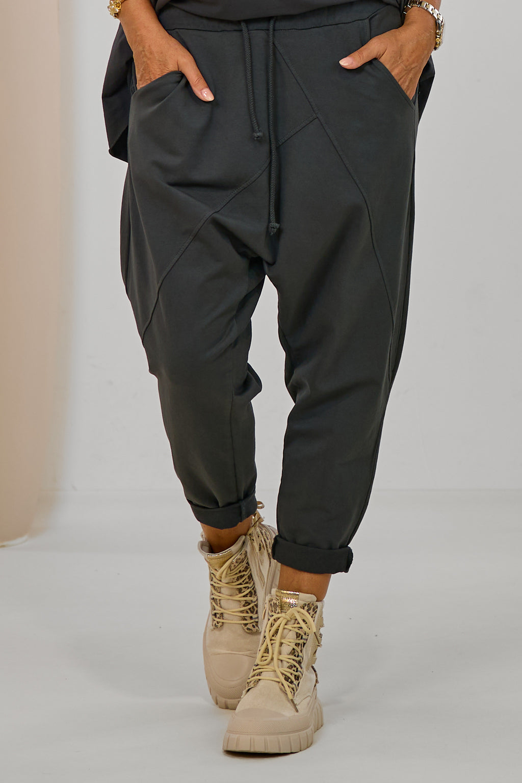 Sweat Baggy Hose, anthrazit