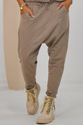 Sweat Baggy Hose, taupe