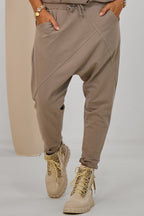 Sweat Baggy Hose, taupe