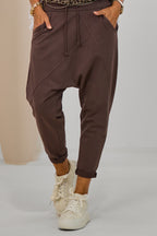 Sweat Baggy Hose, braun