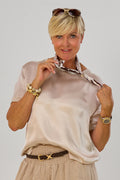 Blusenshirt mit kleinem Tuch, beige