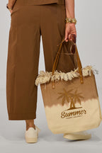 Leichte Hose mit Bundfalten, braun