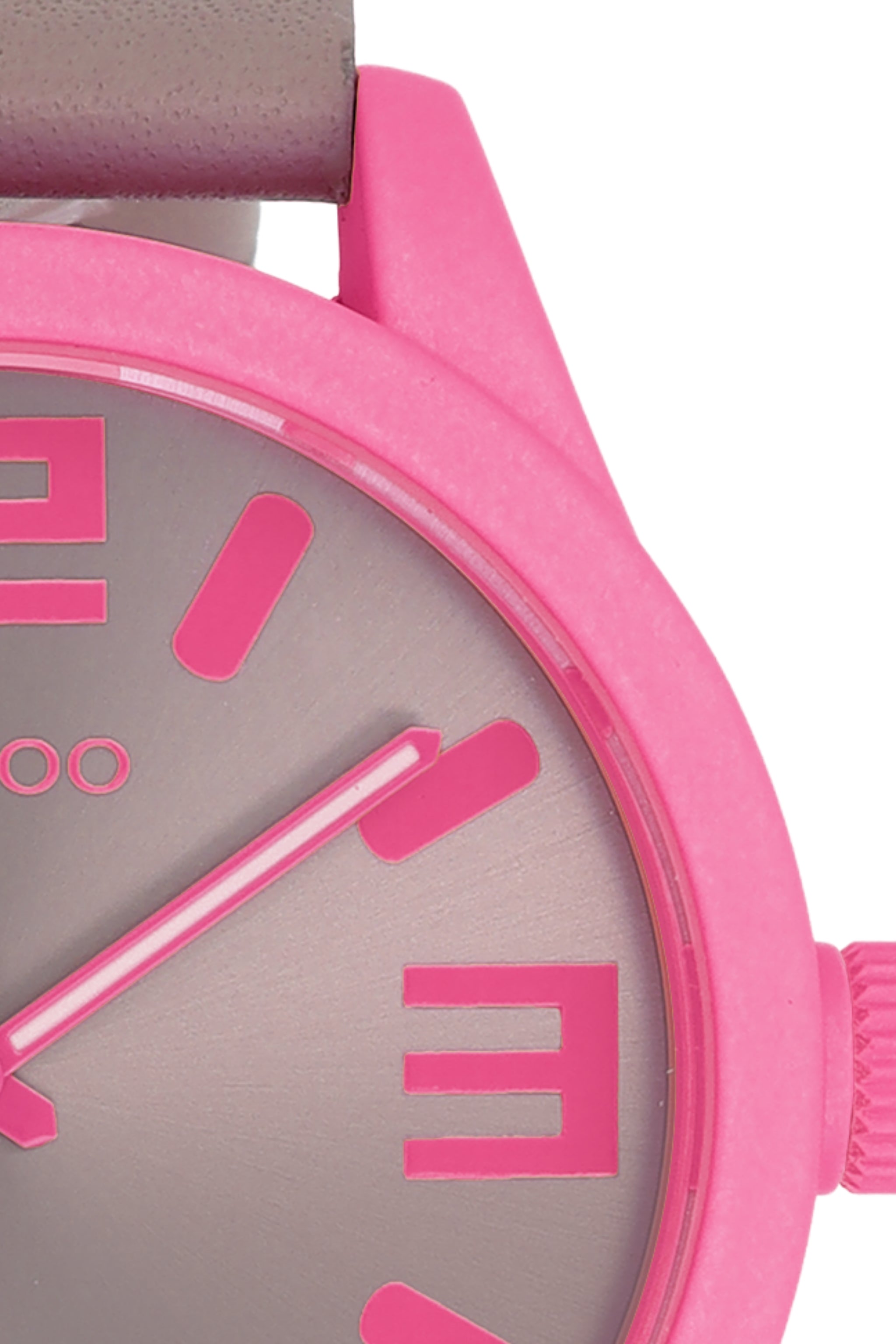 OOZOO Uhr, taupe-neon pink