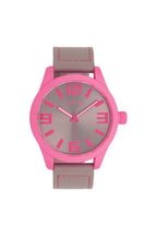 OOZOO Uhr, taupe-neon pink