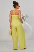 Gesmokter Overall, gelb