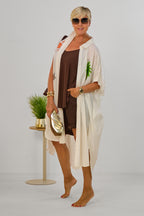 Maxikleid mit Palmen-Motiv, creme-grün