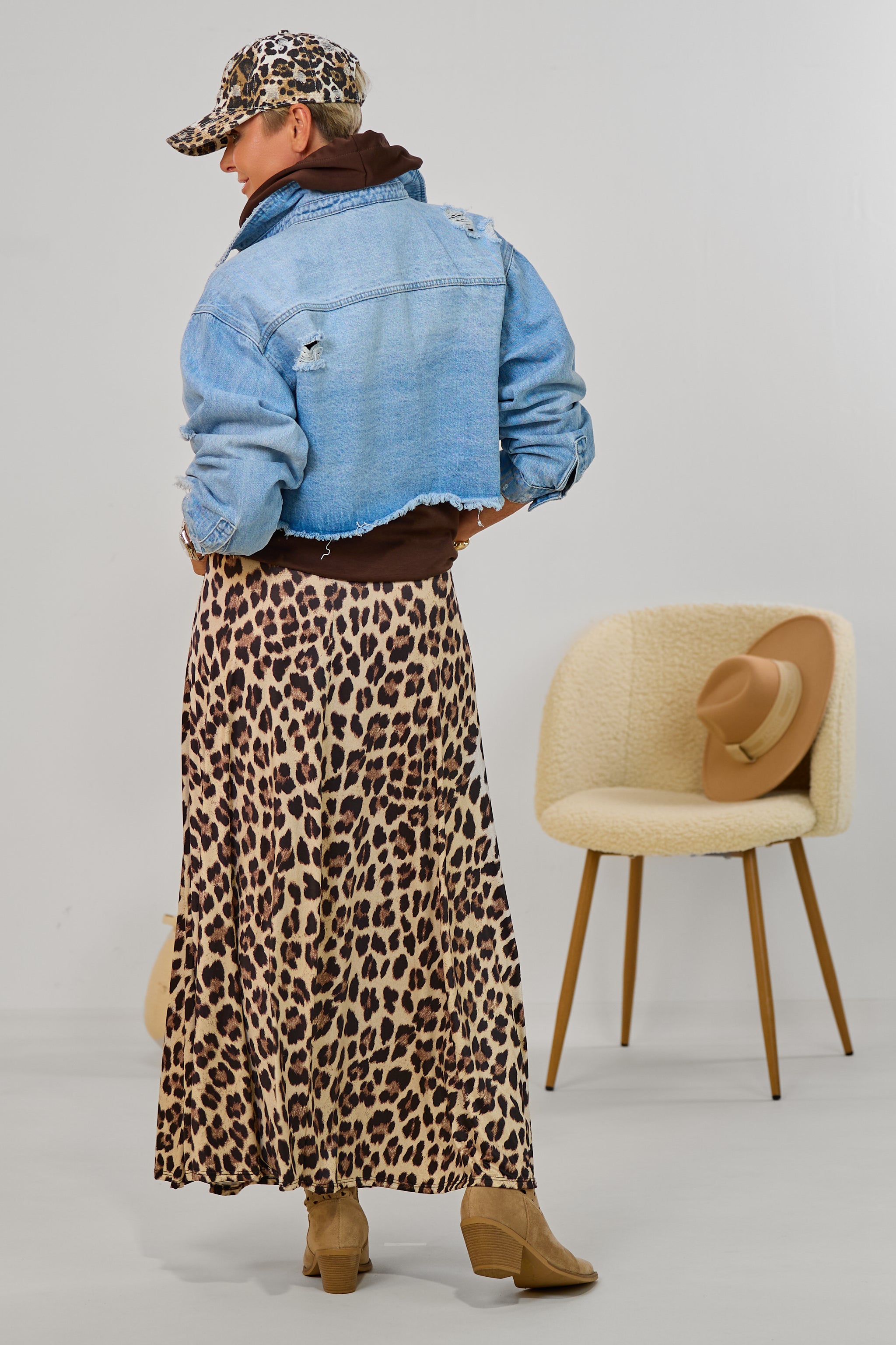 kurze Jeansjacke  im Destroyed-Look, denim blue