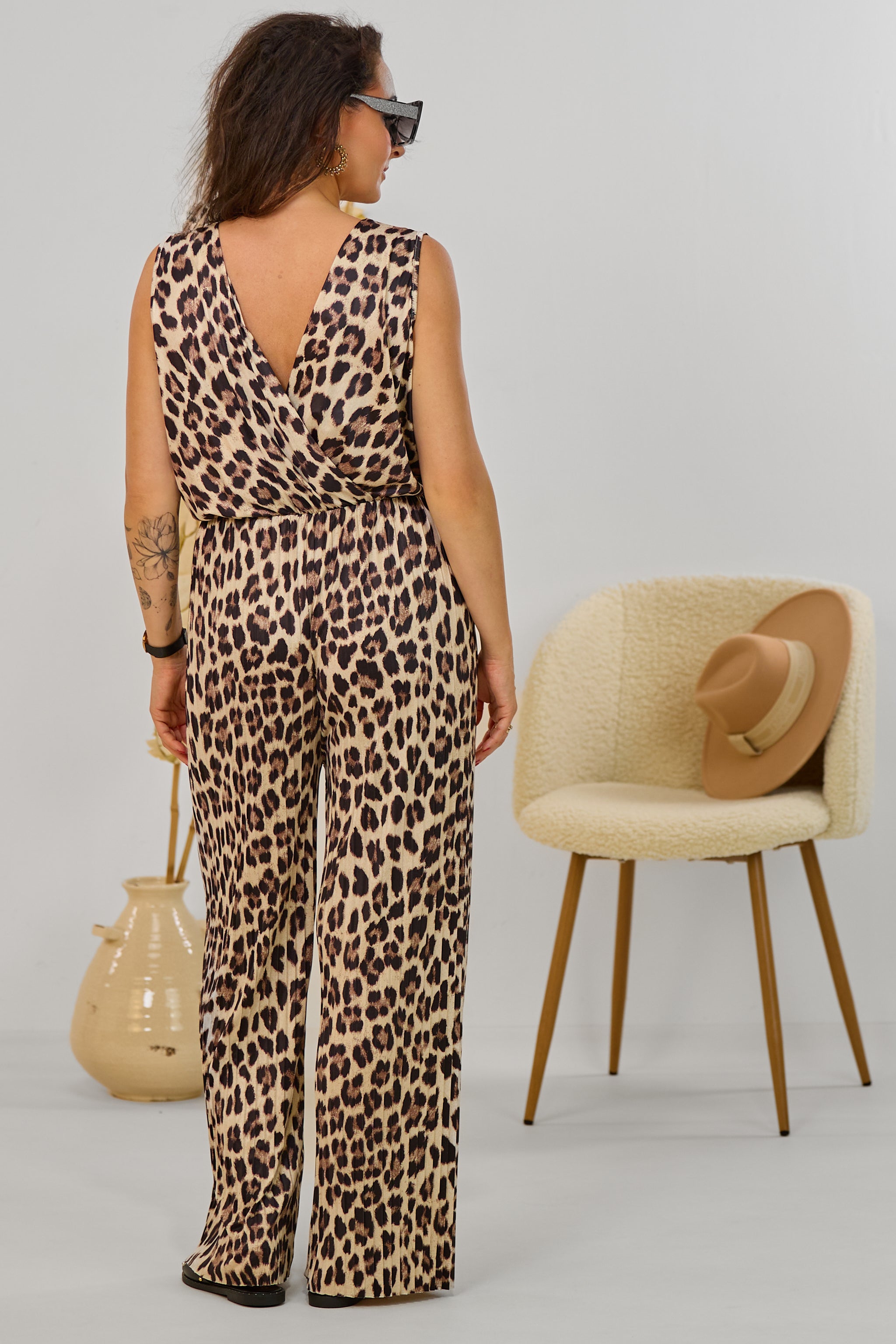 Langer, weicher Jumpsuit, leo