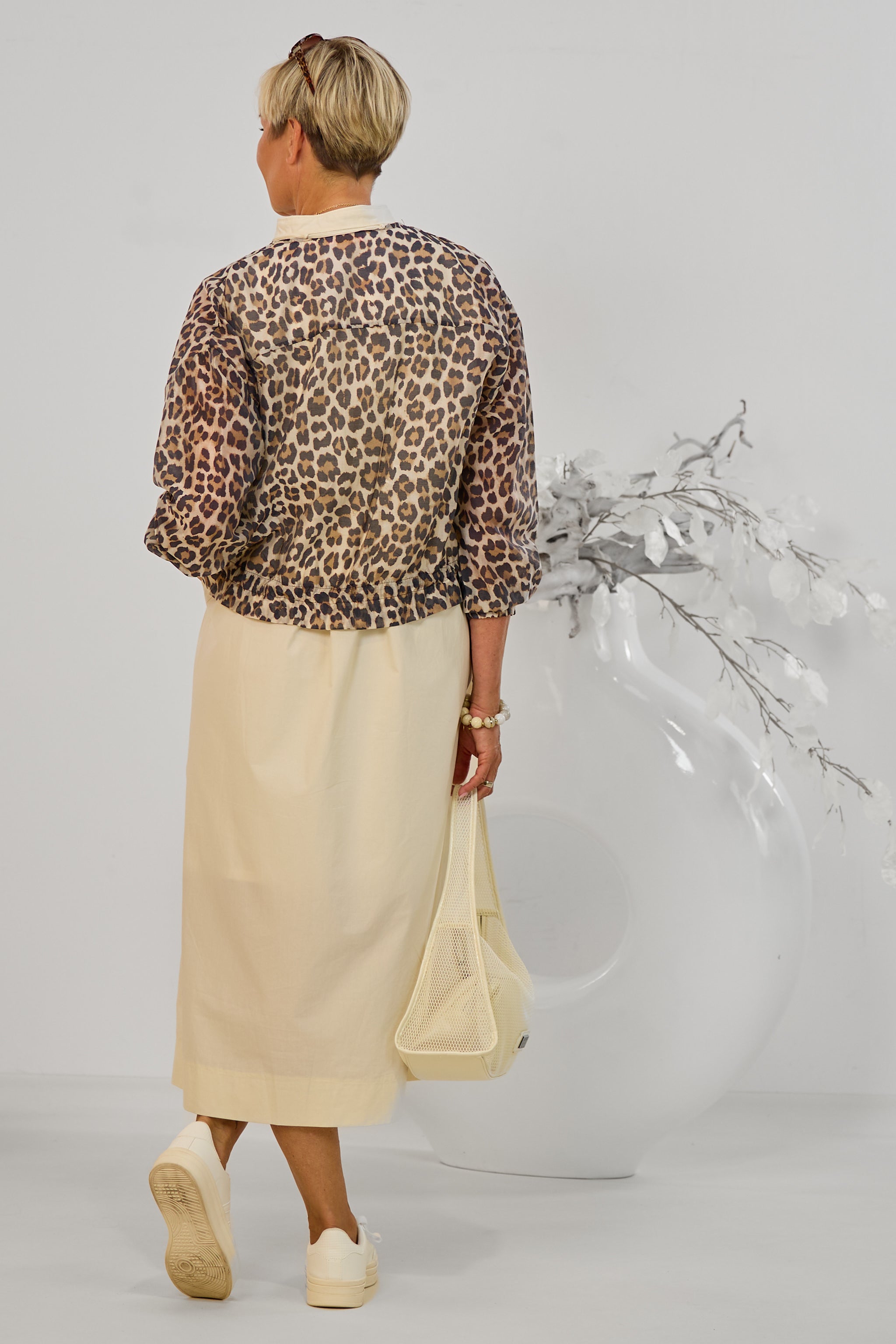 Leichter Blouson mit Kordelzug, leo