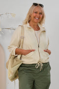 Cozy Oversized Jacke, creme