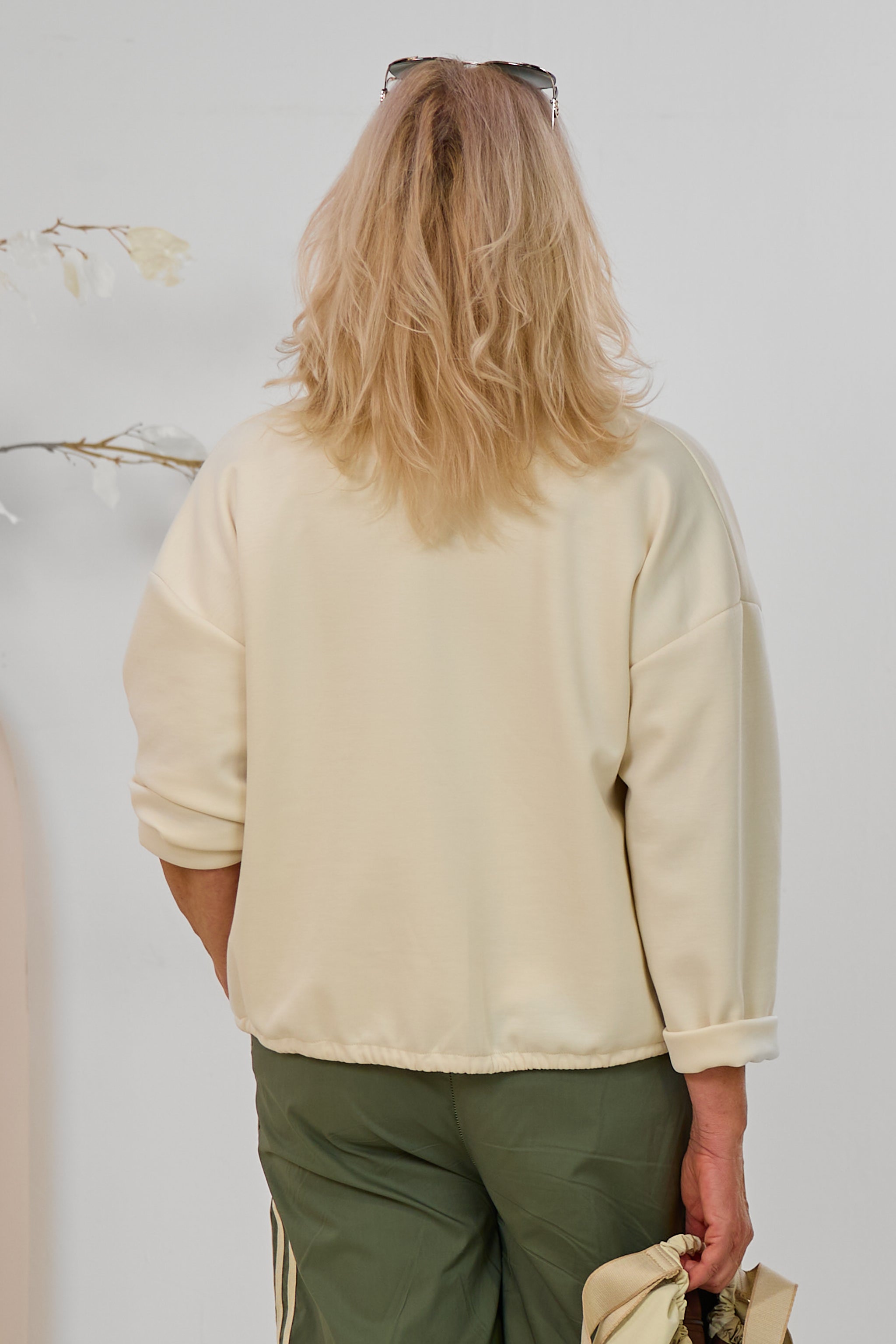 Cozy Oversized Jacke, creme