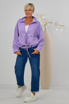 Cozy Oversized Jacke, flieder