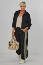 Cozy Oversized Jacke, schwarz