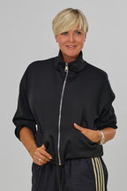Cozy Oversized Jacke, schwarz