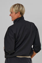 Cozy Oversized Jacke, schwarz