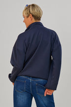 Cozy Oversized Jacke, marineblau