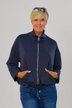 Cozy Oversized Jacke, marineblau