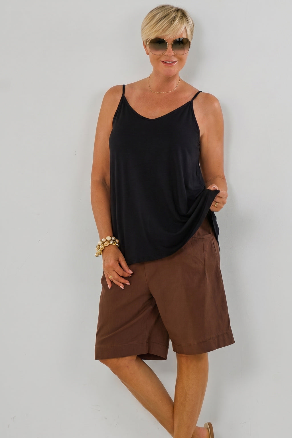 weites, weiches Top, schwarz
