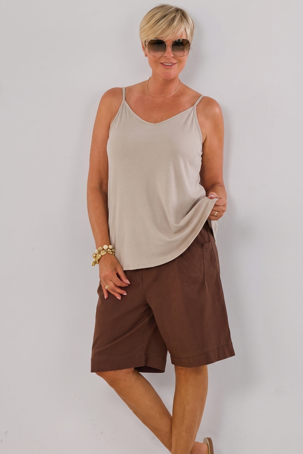 weites, weiches Top, beige