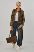 Jeansjacke im Leo-Look, leo